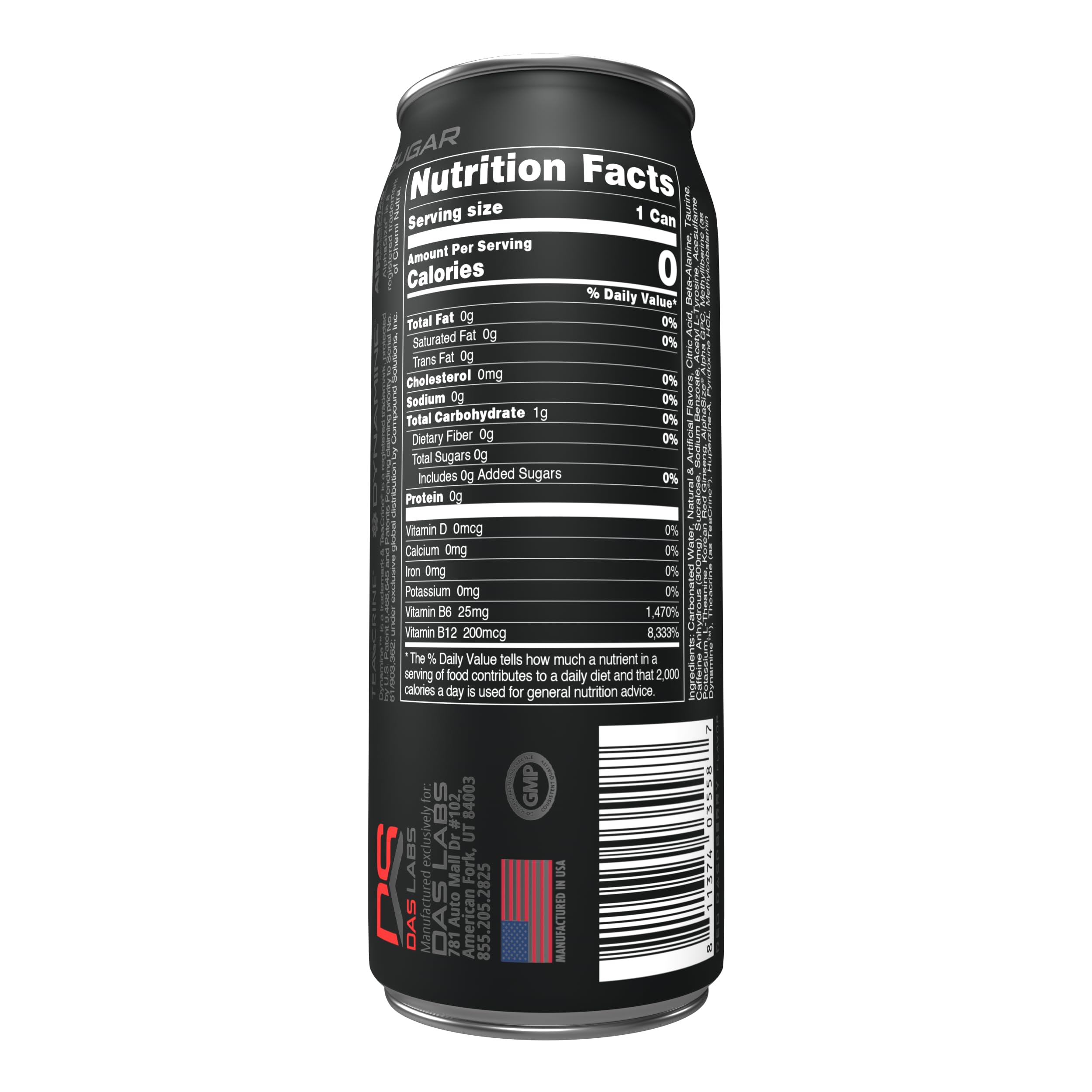 Bucked Up Blood Raz label closeup, premium branding and ingredients at a glance.