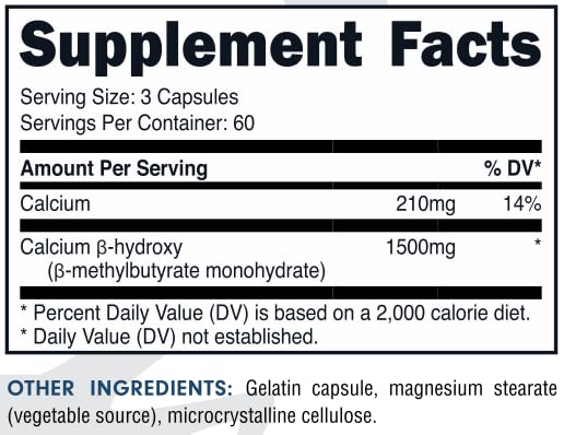 Bucked Up HMB label close-up displaying 1500mg per serving.