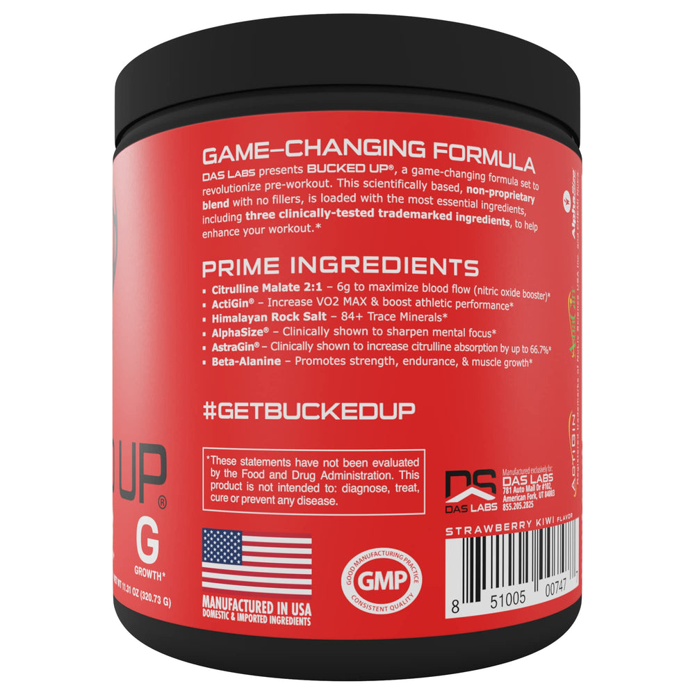 Athlete using Bucked Up Strawberry Kiwi pre-workout for endurance