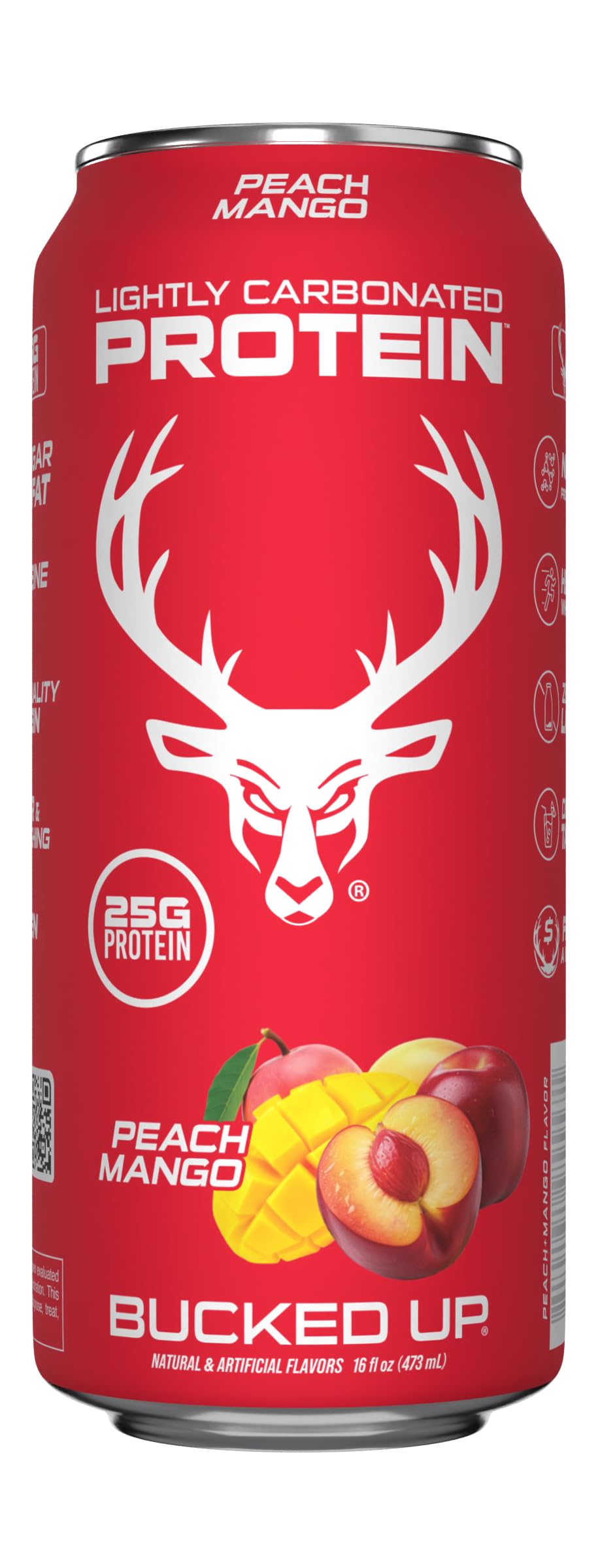 Bucked Up Zero Sugar beverage can demonstrates a light, low-calorie option.