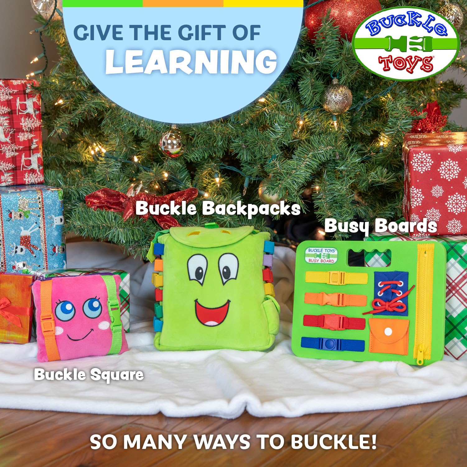 Buckle Toys Boomer Square 6.5-inch size supports portable practice.