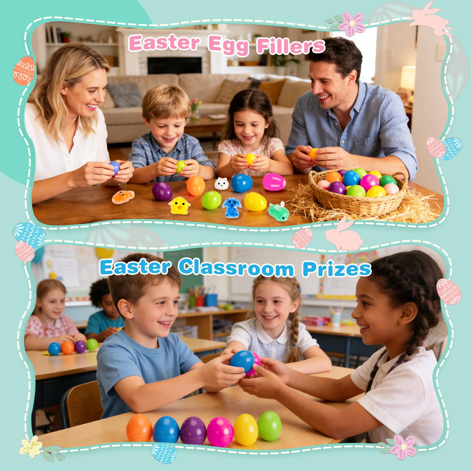 Budbof Easter prizes that double as desk toys for classrooms.