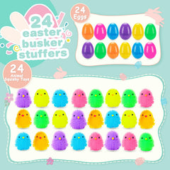 Budbof LED light-up chick puffer balls flash red and blue.