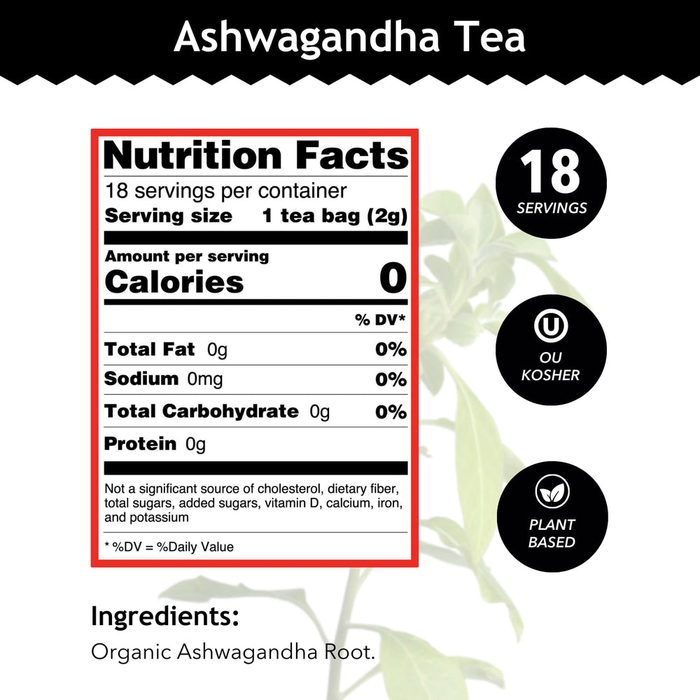 Buddha Teas Ashwagandha tea bags offer a convenient caffeine-free ritual