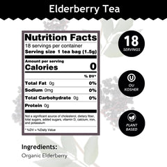 Buddha Teas Elderberry Tea cup steeping with earthy aroma