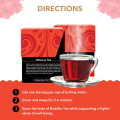 Buddha Teas Hibiscus close-up of hibiscus blossoms rich in antioxidants