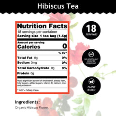 Buddha Teas Hibiscus tea bags ready to steep for a tangy, vitamin C-rich cup