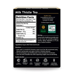Buddha Teas Organic Milk Thistle Tea cup steep releasing mild aroma.