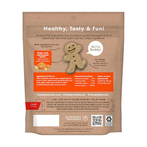 Buddy Biscuits Gingerkid shapes feature playful dog-friendly shapes.