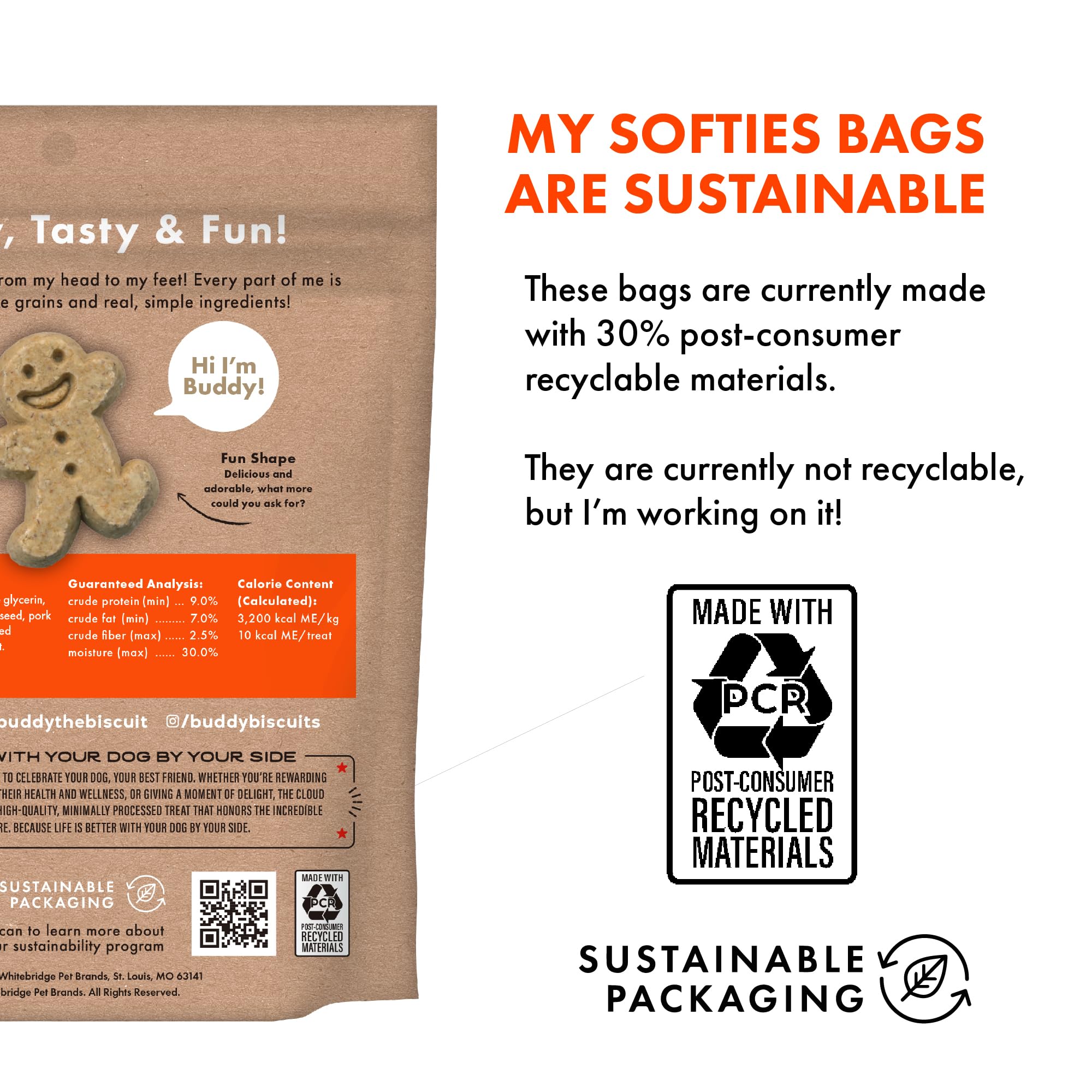 Buddy Biscuits Simple Ingredients highlight real, pronounceable components.