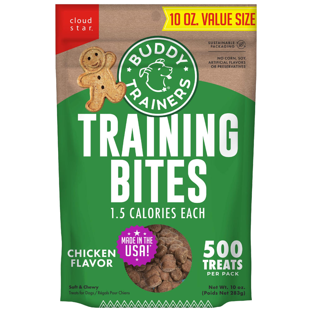 Buddy Biscuits Trainers bag front, a portable training reward for on the go.