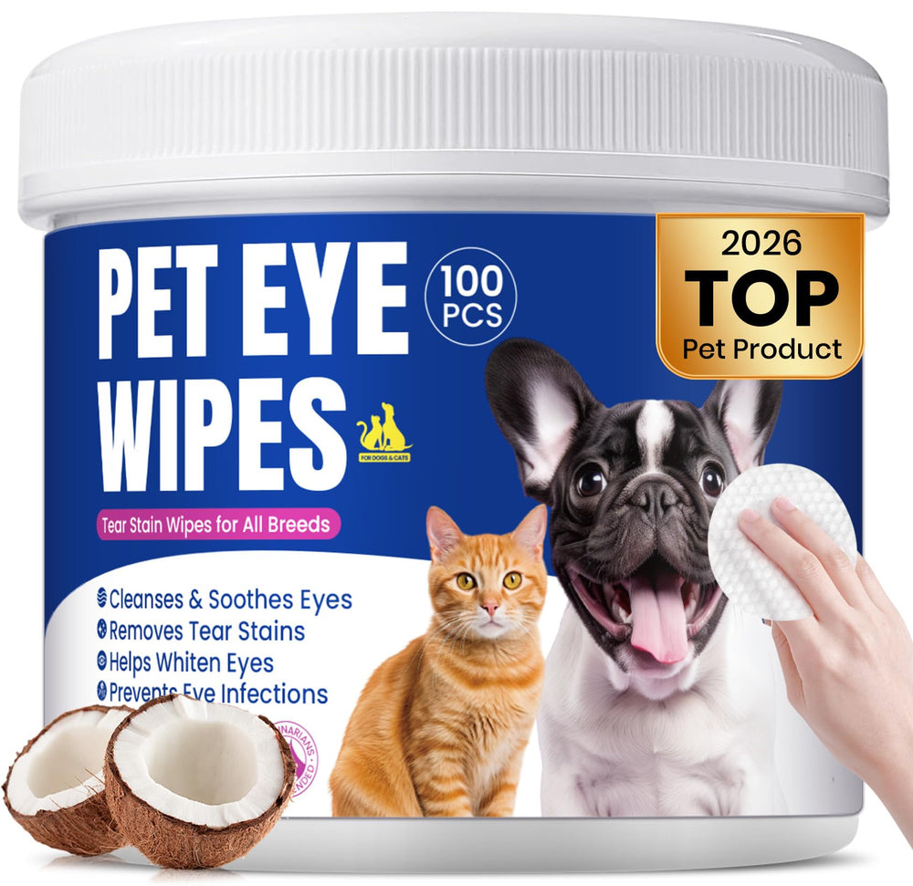 BuddyCheer Dog Eye Wipes packaging highlights easy, no-fuss eye care for pets.
