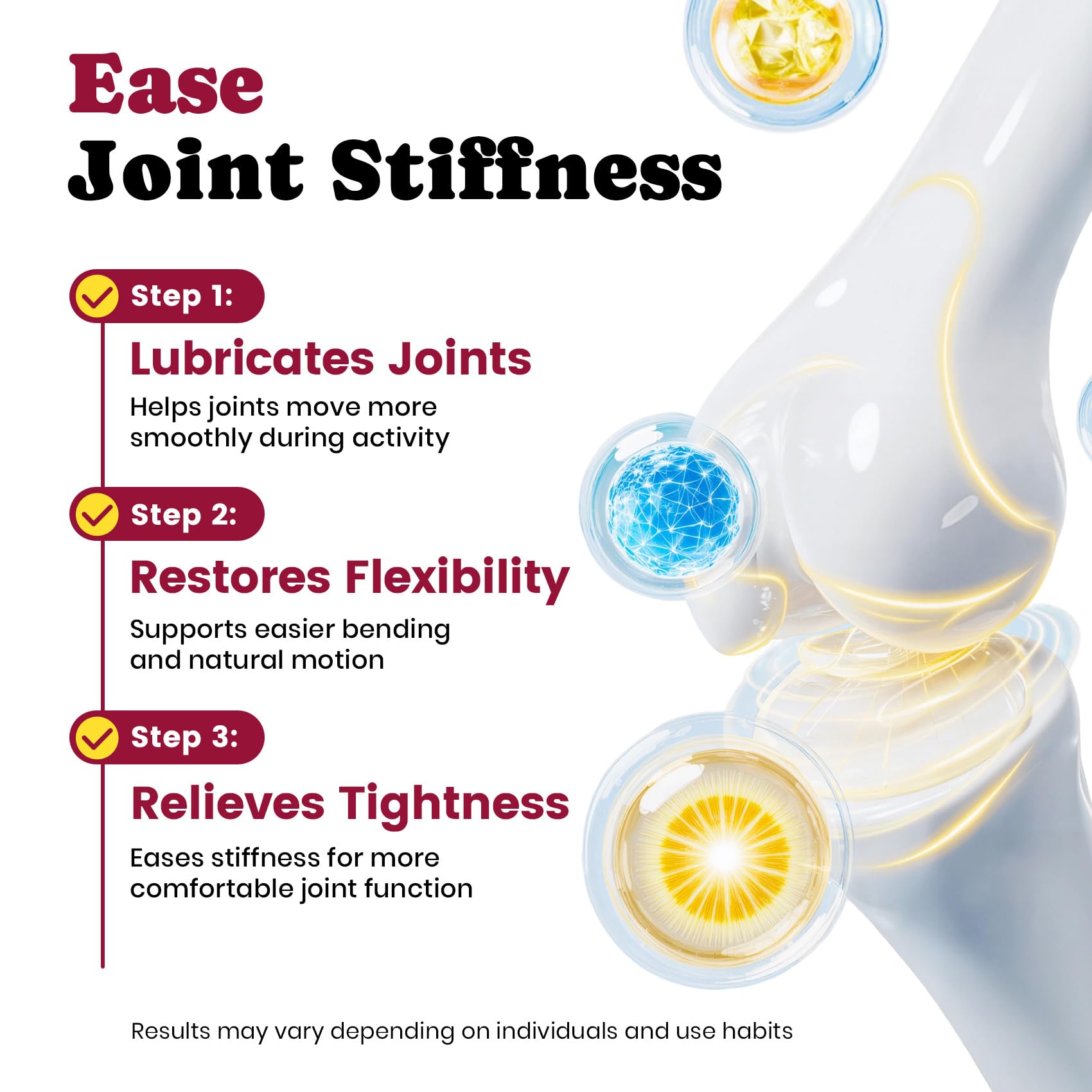 BuddyCheer hyaluronic acid joint ingredients aid cartilage lubrication.