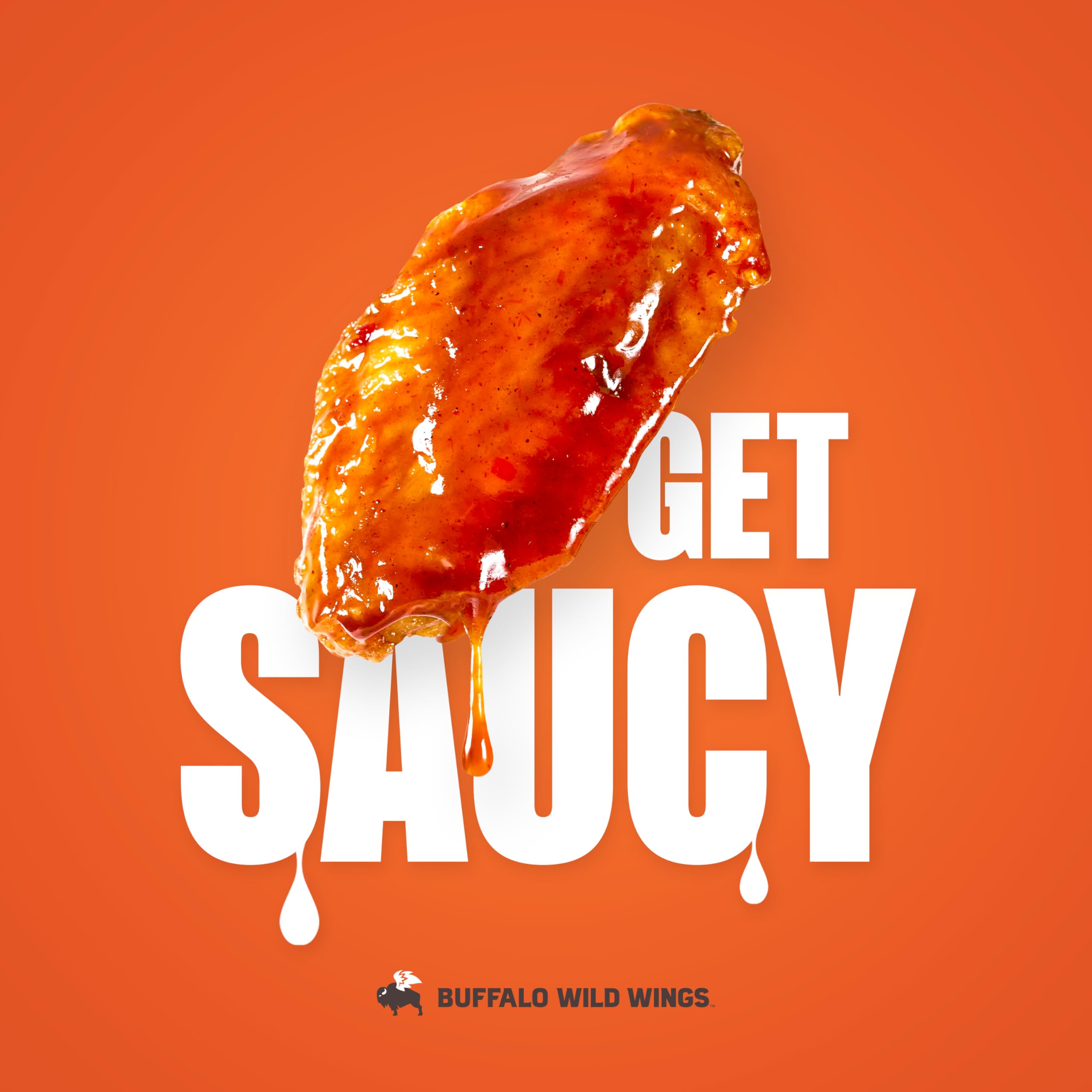 Buffalo Wild Wings Honey BBQ sauce label close-up showing ingredients