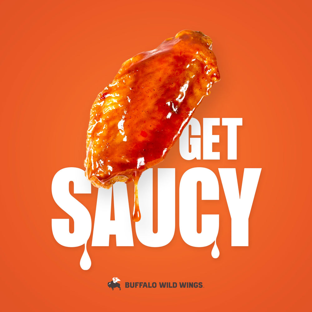 Buffalo Wild Wings Honey BBQ sauce label close-up showing ingredients