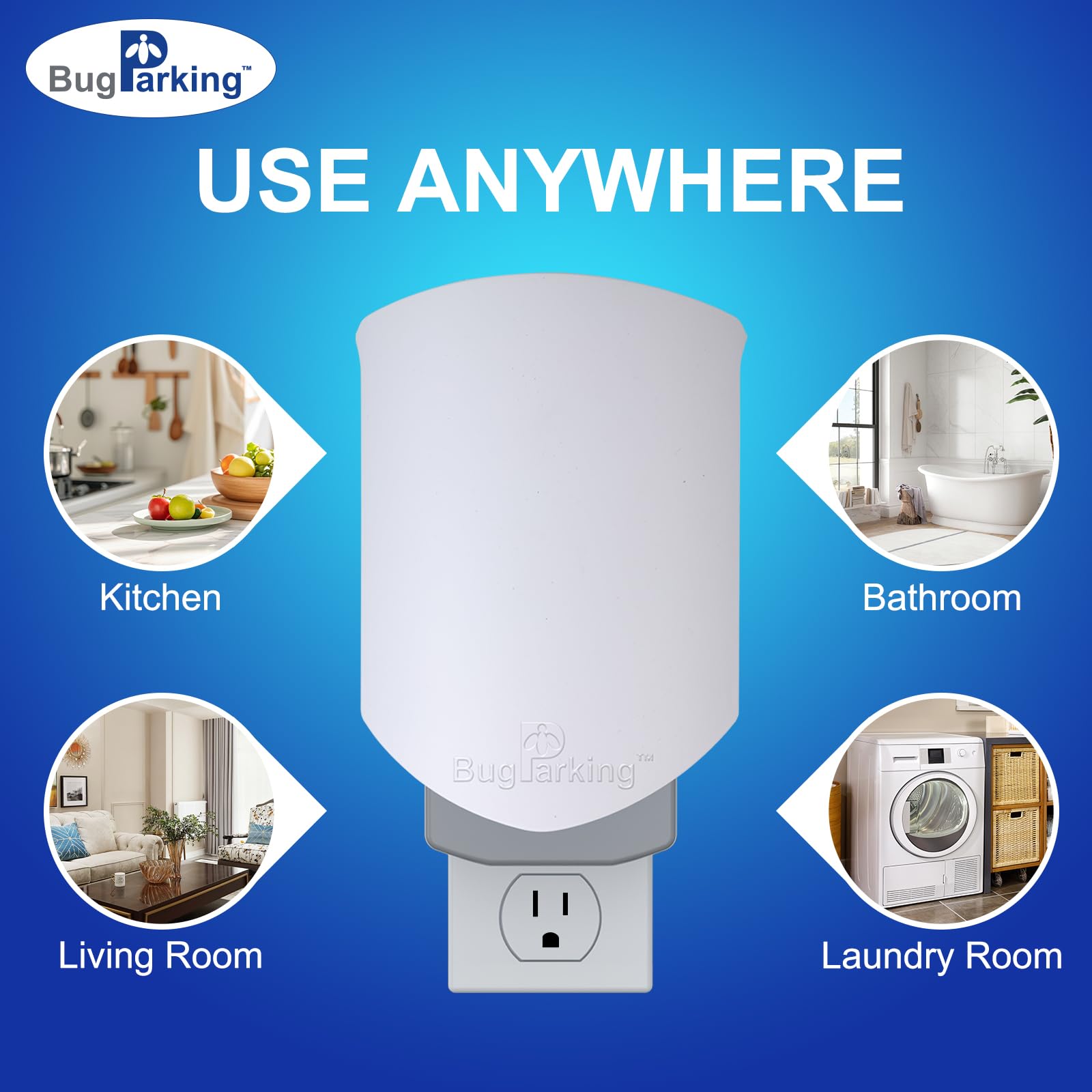 Bug Parking compact plug-in unit suitable for bedrooms and offices.