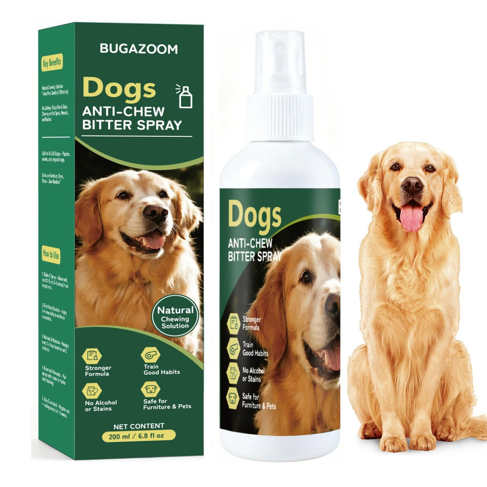 BUGAZOOM dog no chew spray bottle ready for furniture deterrence against chewing
