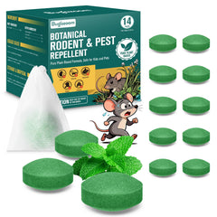 BUGAZOOM natural peppermint oil moth balls deter rodents safely for indoor and outdoor use.