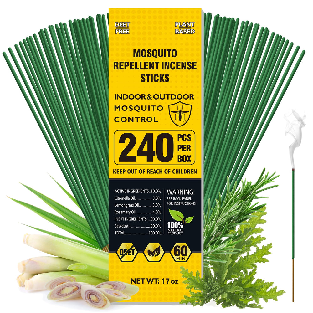 BugBai mosquito incense stick for outdoor patios creates a protective citronella barrier