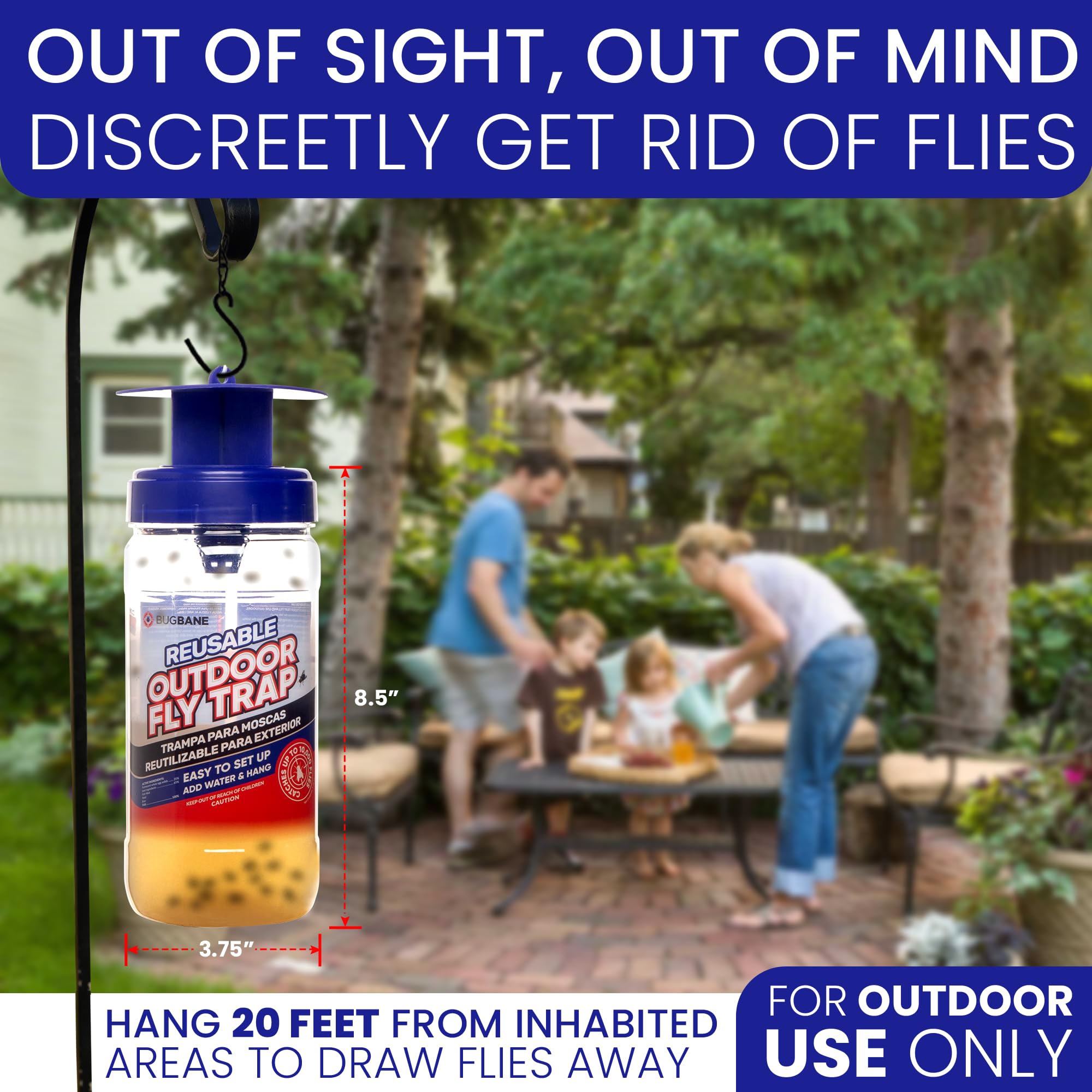 BugBane warm-water-activation speeds trap readiness for quick setup.