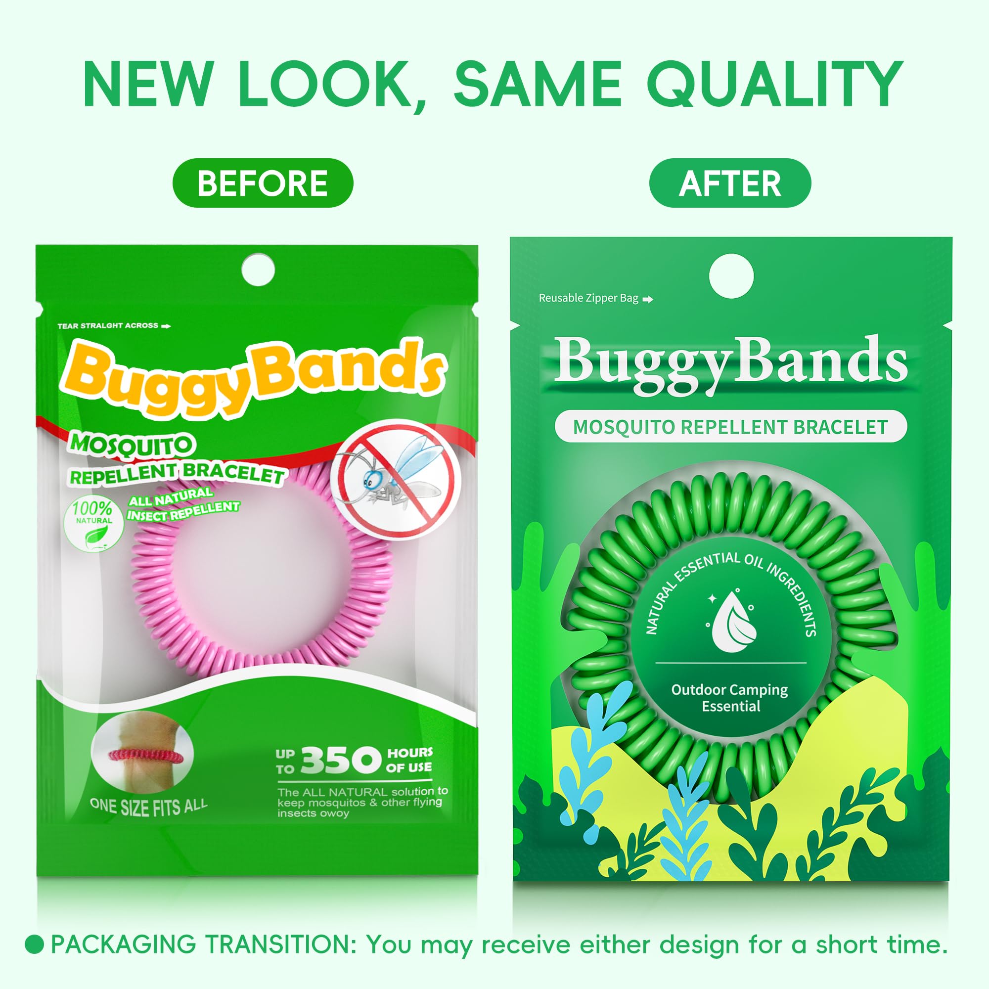 BuggyBands waterproof bracelet shown during outdoor activity.
