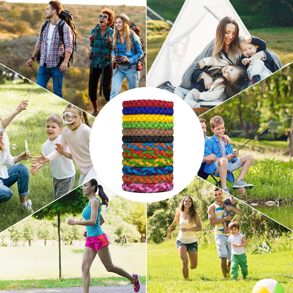BuggyBands worn on backpacks or strollers for easy access.