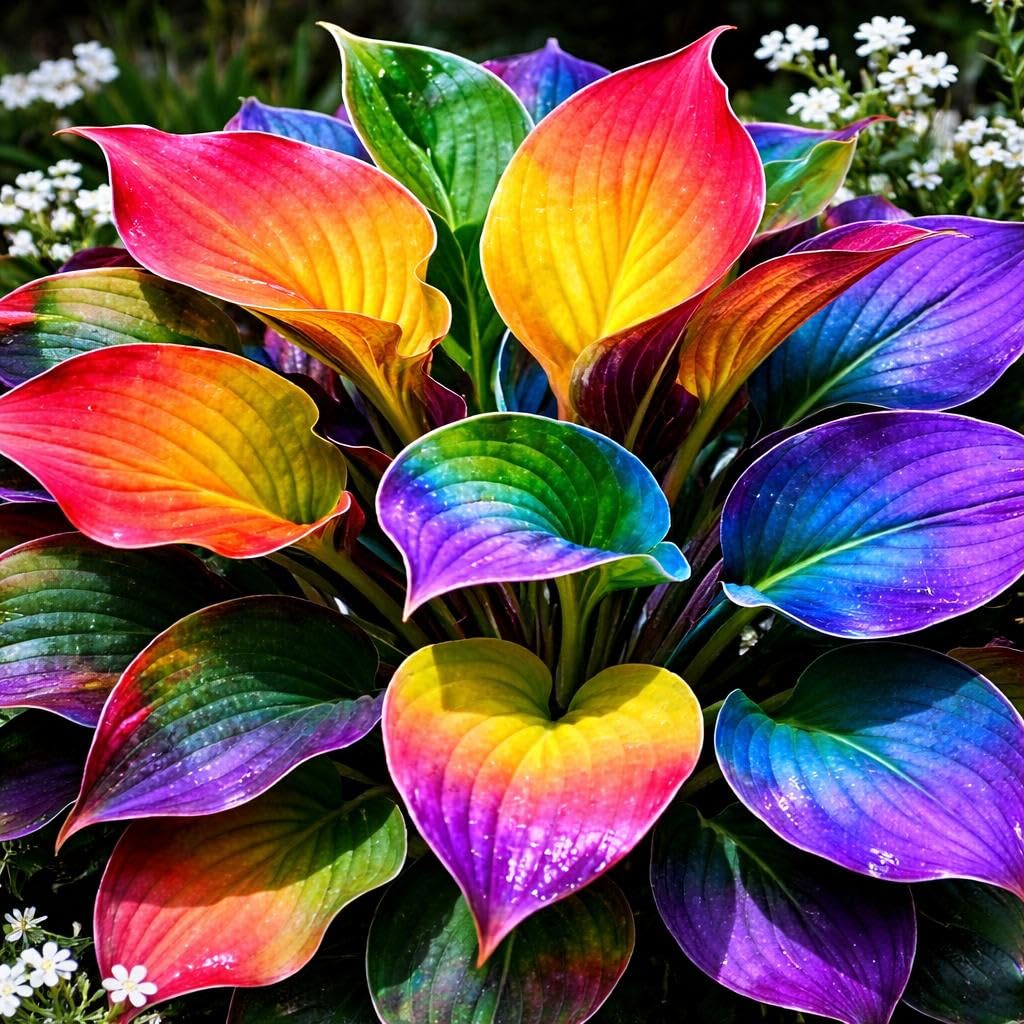 BuggyBeds Hosta seeds with rainbow variegation brightening shade borders
