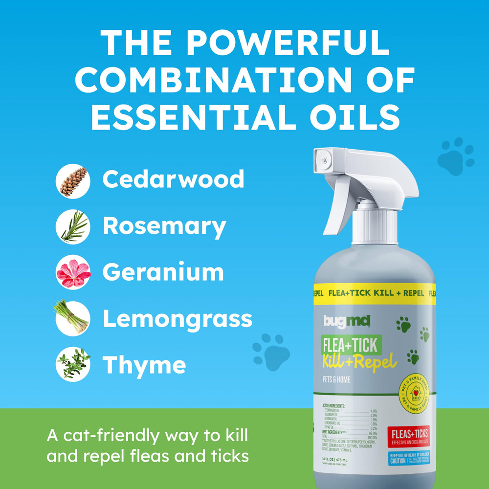 Span of cedarwood and lemongrass ingredients in BugMD formula