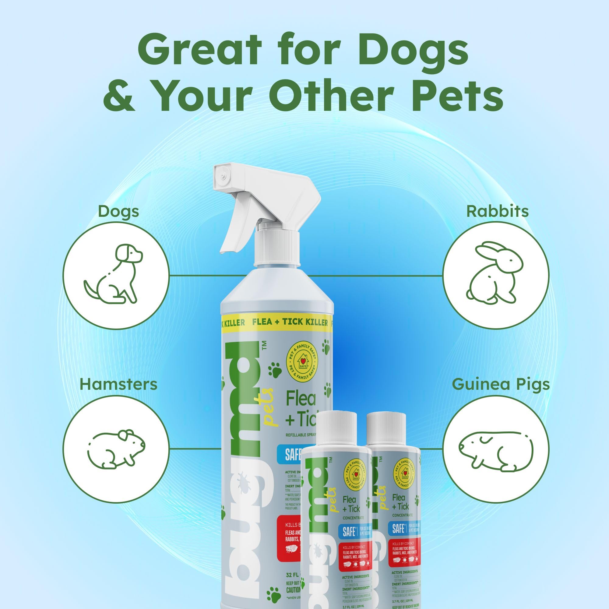 BugMD outdoor indoor use visual for versatile flea spray at home