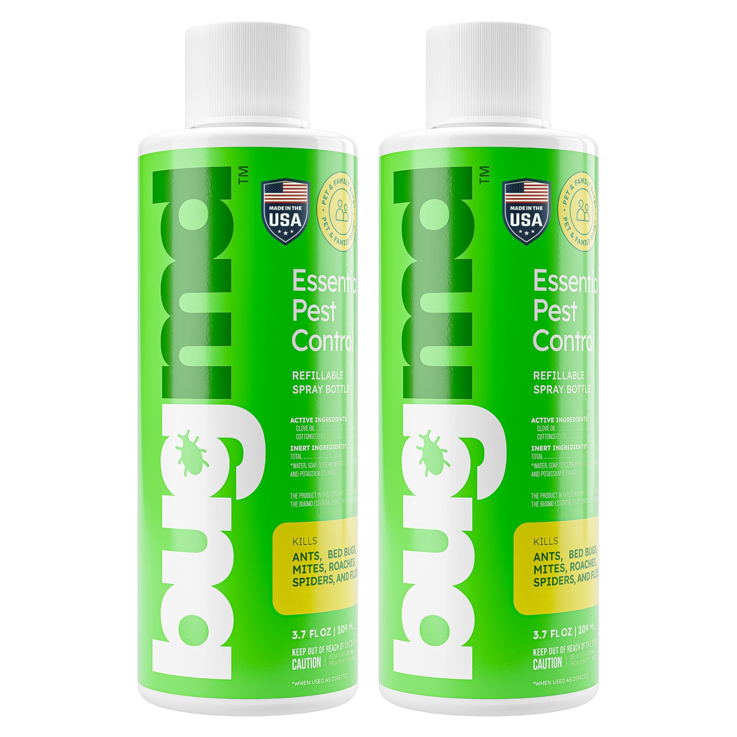 BugMD pest concentrate 3.7oz bottle ready to mix for versatile pest control