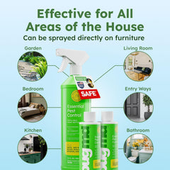 BugMD plant-powered formula is safe on wood and fabrics for home pest control.