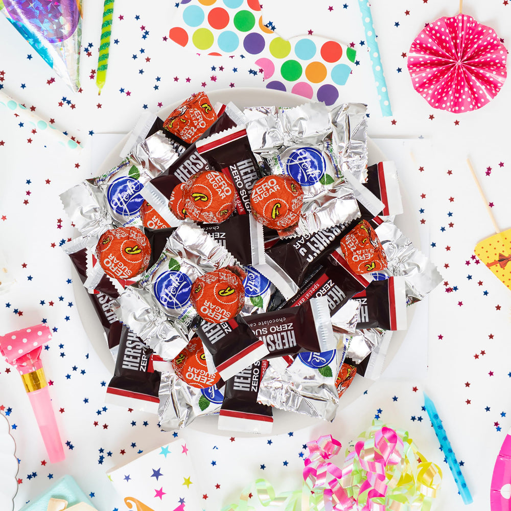 Buha Sweets party candy buffet display keeps chocolates fresh and accessible.