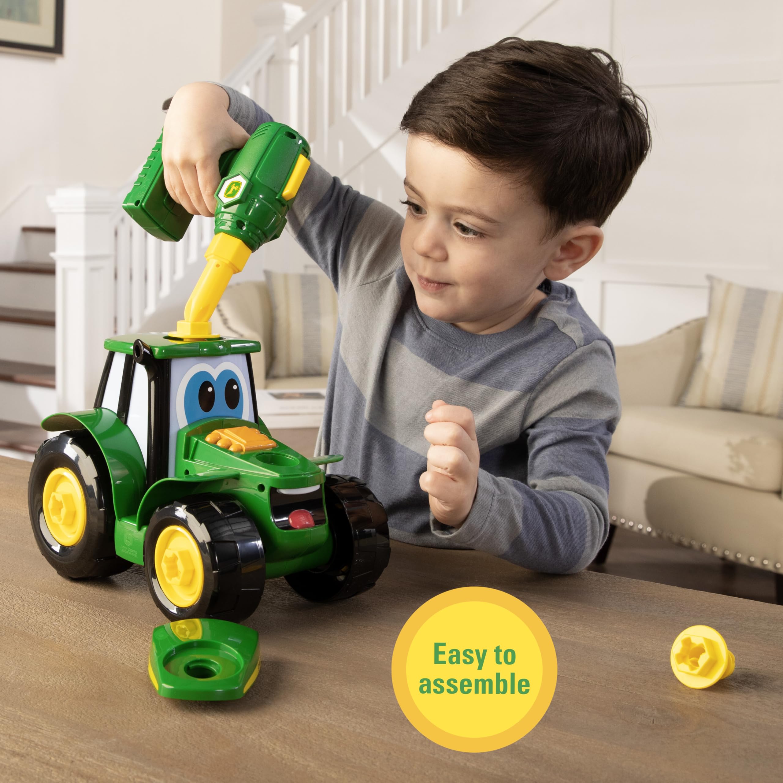 BUILD-A-BUDDY chunky pieces easy for small hands to connect.