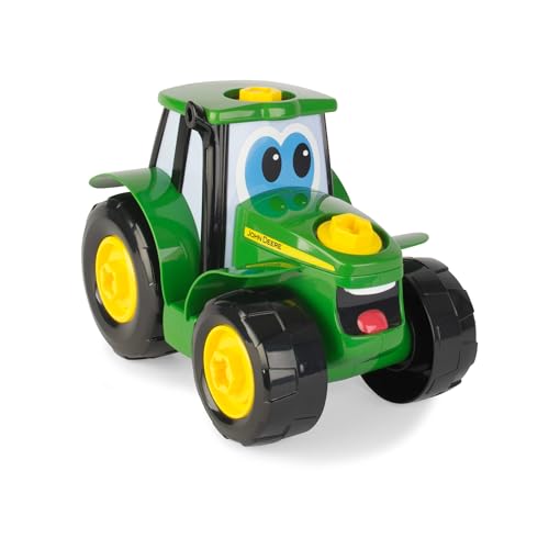 BUILD-A-BUDDY John Deere tractor toy drill included for hands-on take-apart fun.