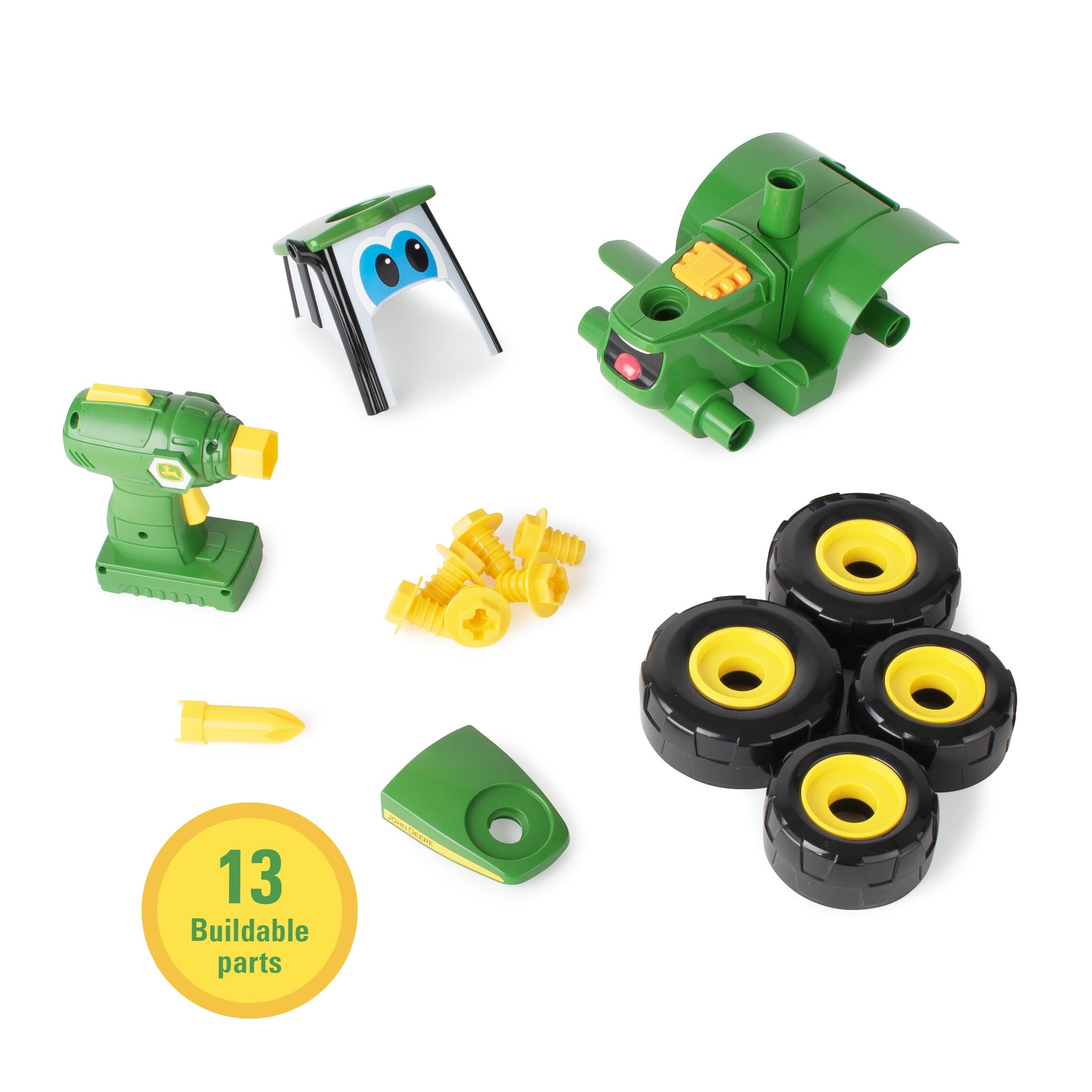 BUILD-A-BUDDY toddler push-along tractor supports active, mobile exploration.