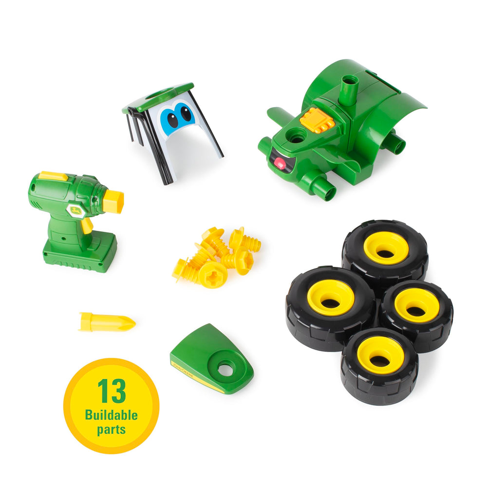 BUILD-A-BUDDY toddler push-along tractor supports active, mobile exploration.