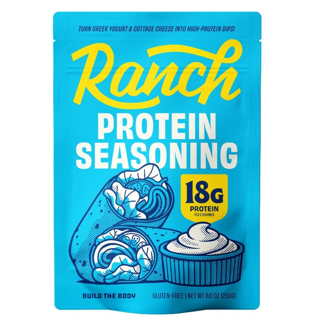 Build the Body protein ranch dressing mix bottle showcasing versatile high-protein flavor for dips