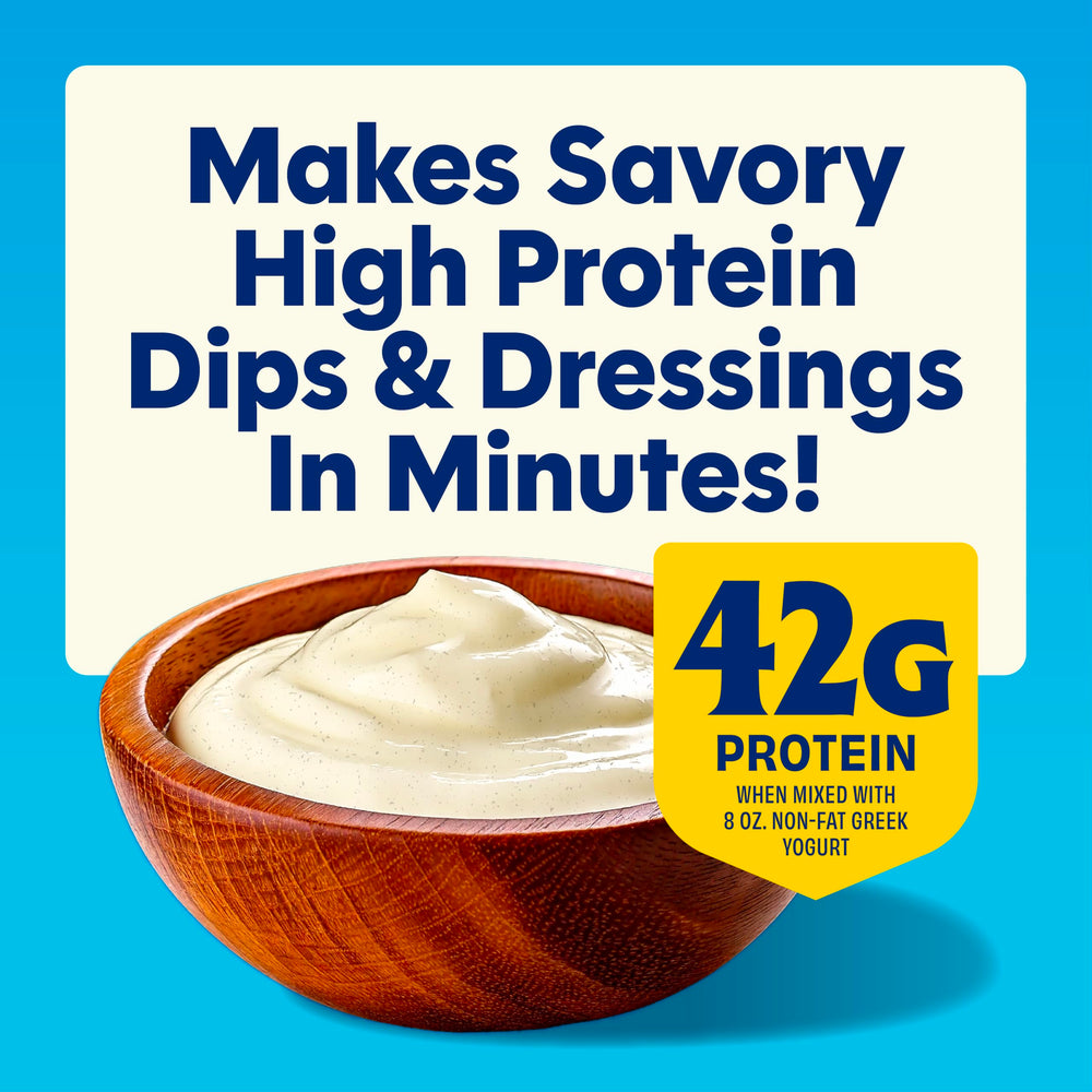 Build the Body ranch mix with yogurt for quick protein-rich dip