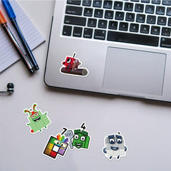 Water bottle shows waterproof Building Blocks stickers with playful patterns