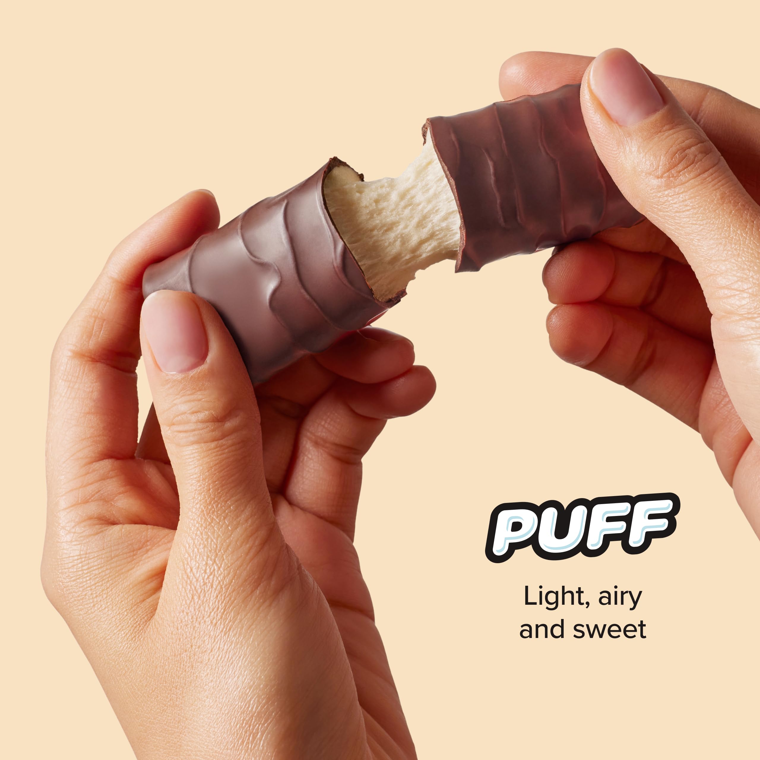 Built Bar Puff 17g protein badge on wrapper.
