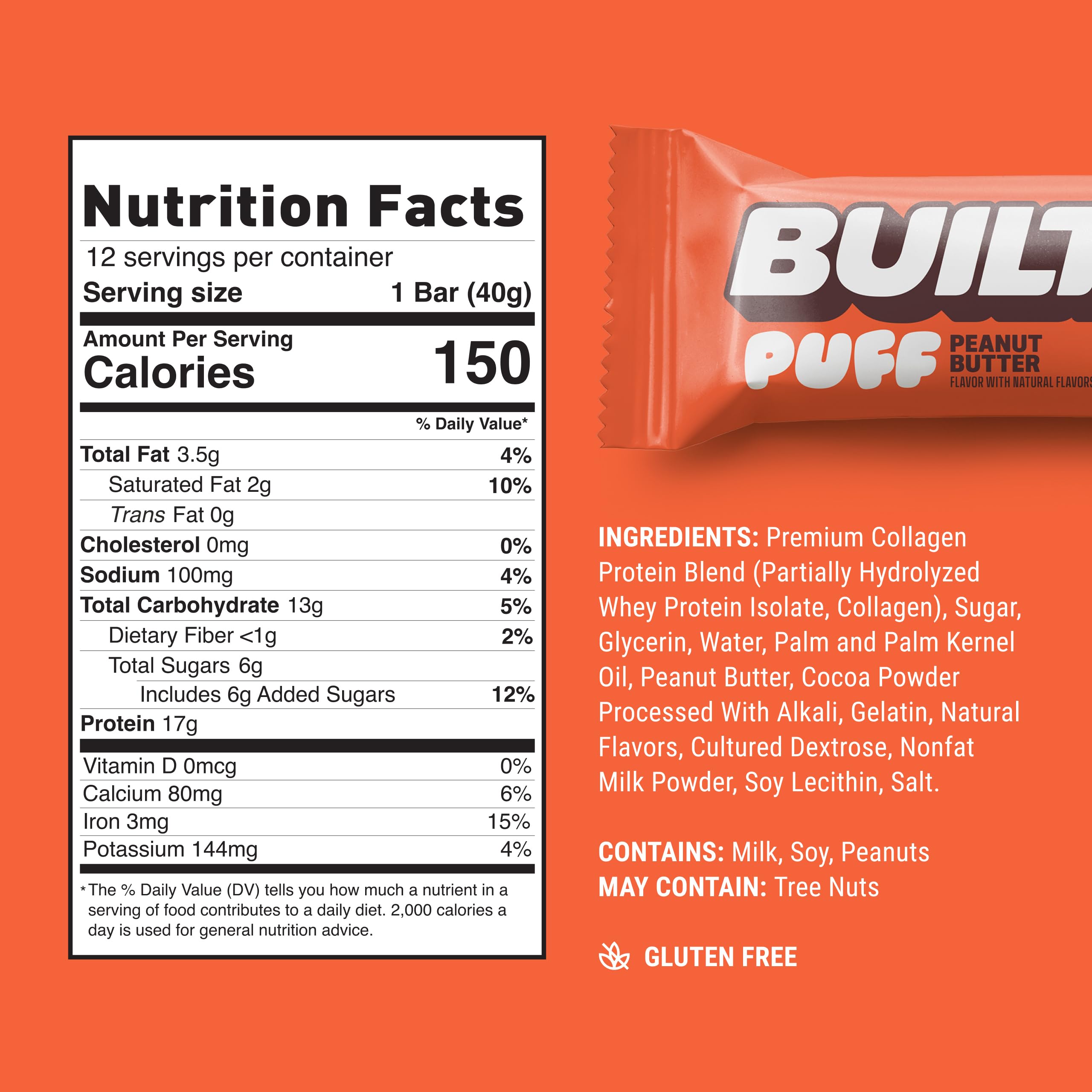 Built Bar Puff chocolate-coated surface emphasizes fluffy interior and decadent taste.