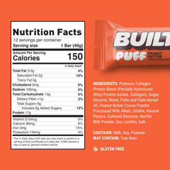 Built Bar Puff chocolate-coated surface emphasizes fluffy interior and decadent taste.