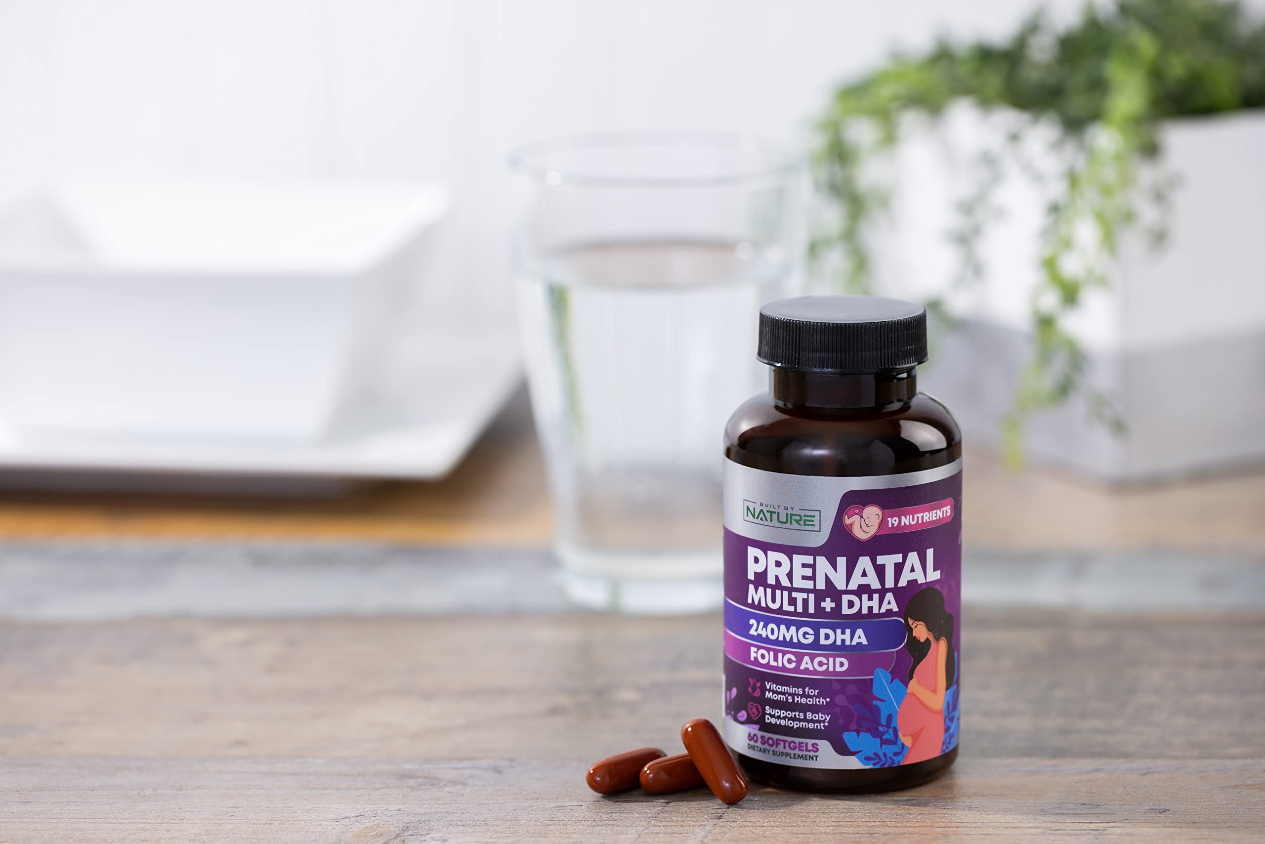 Built by Nature purity-tested vitamins displayed with a certificate of quality