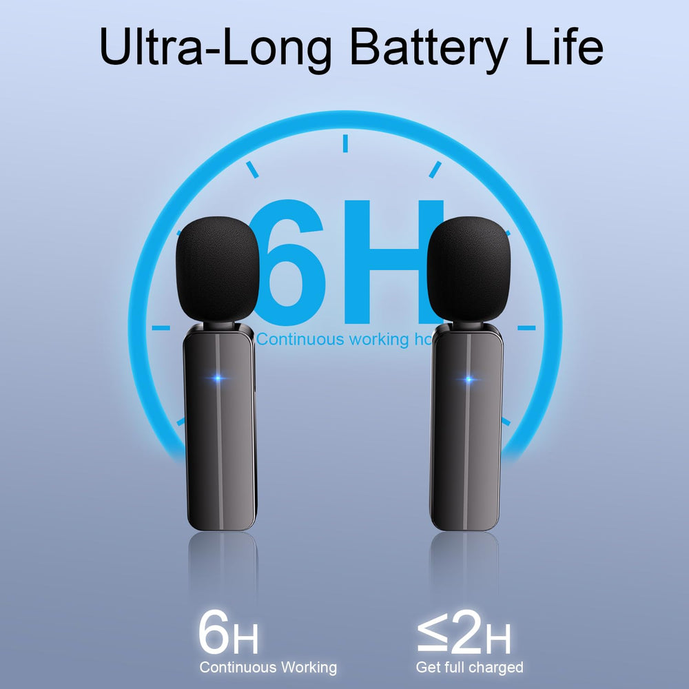 Bulatry mic offers 65ft range for flexible movement during recordings.