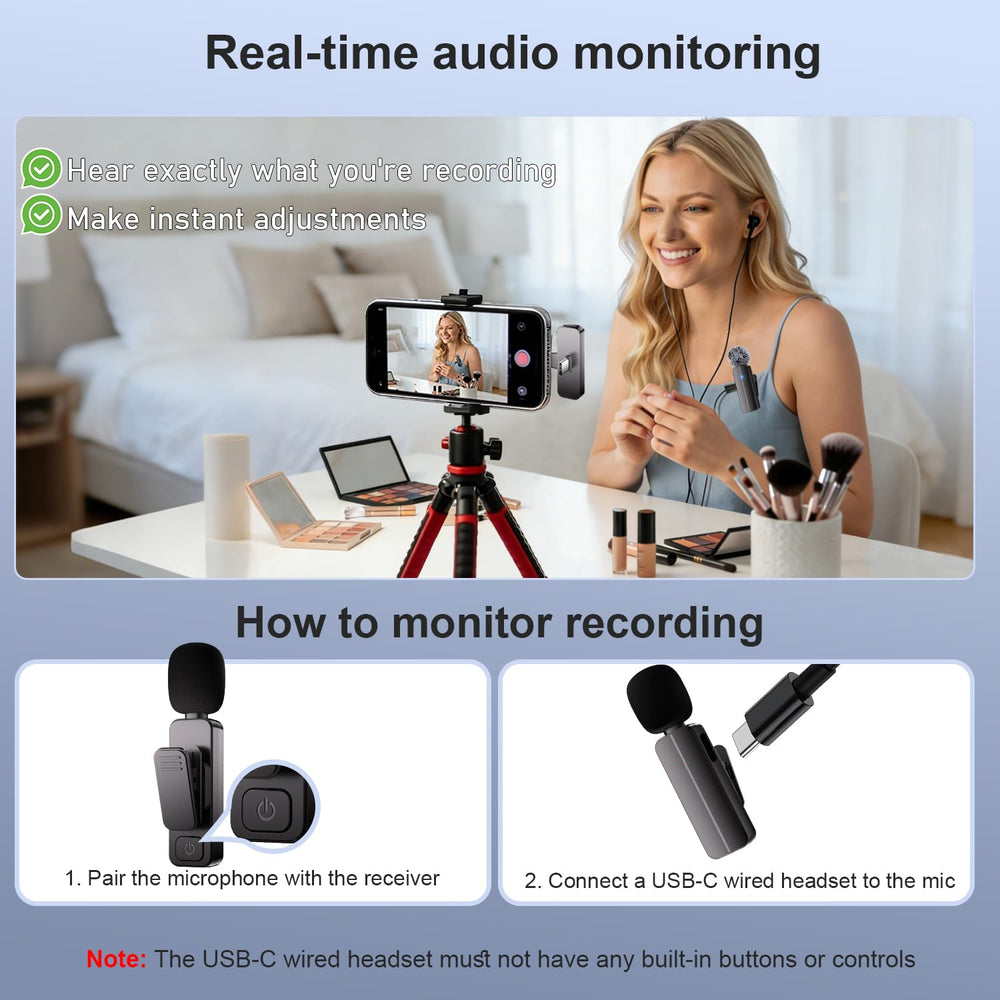 Bulatry ultra-light 10g mic fits in a pocket for all-day recording.