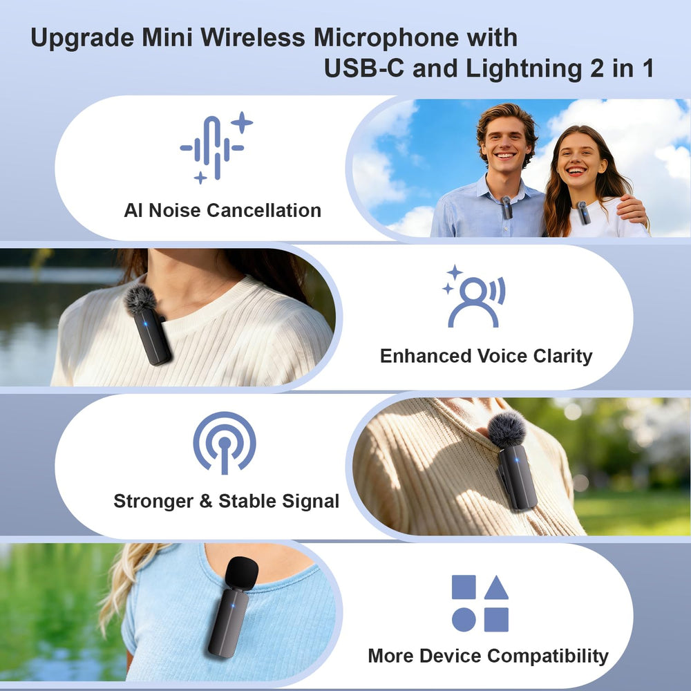 Bulatry wireless lavalier receiver clip-on for reliable plug-and-play setup.