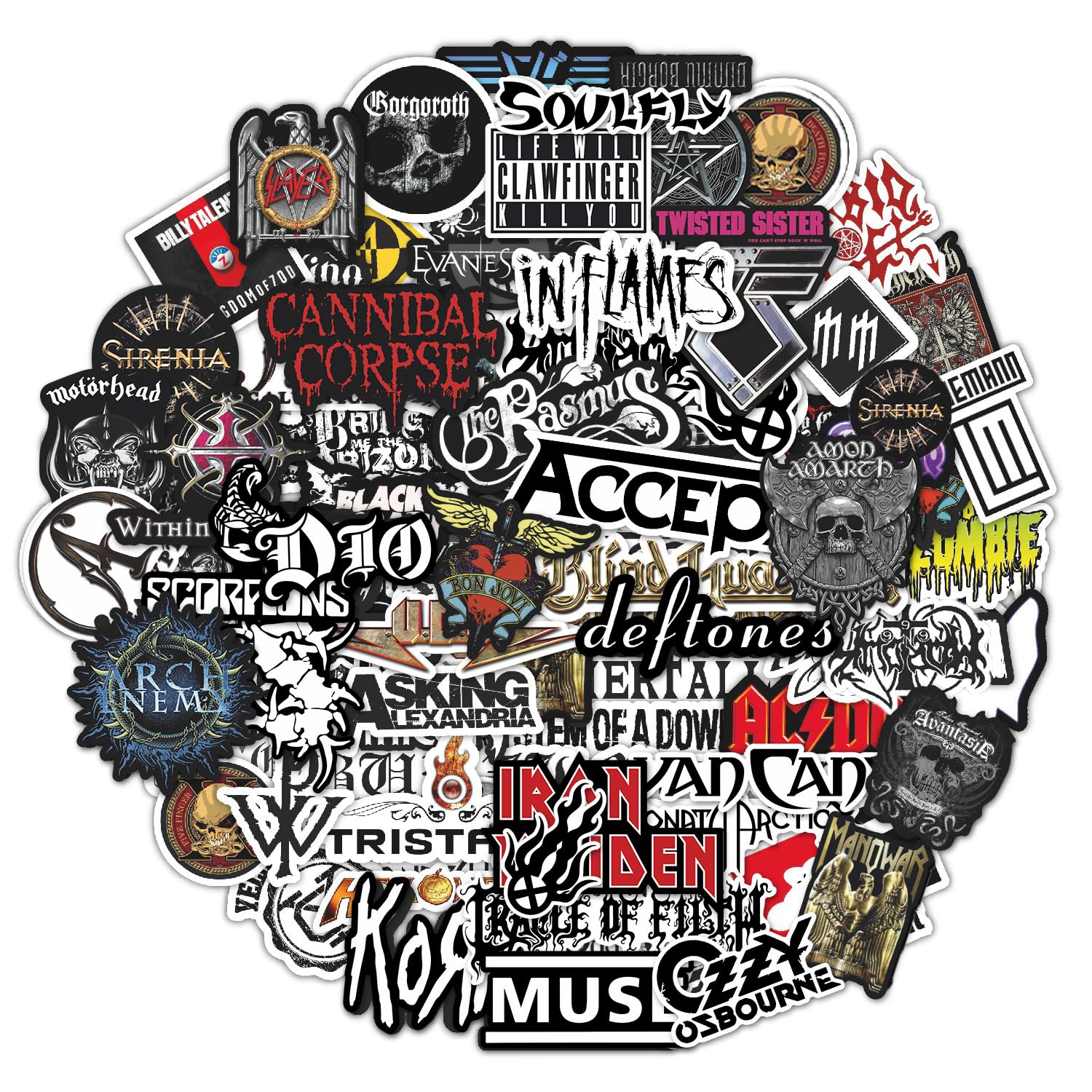 BulbaCraft Legendary Rock Band Stickers laptop decal adds bold personalization with durable color.
