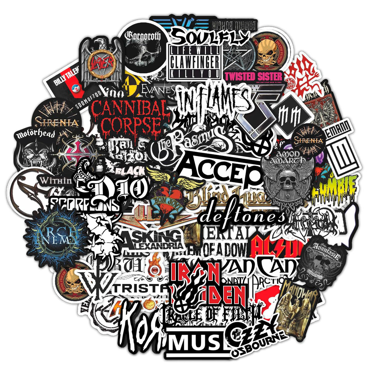 BulbaCraft Legendary Rock Band Stickers laptop decal adds bold personalization with durable color.