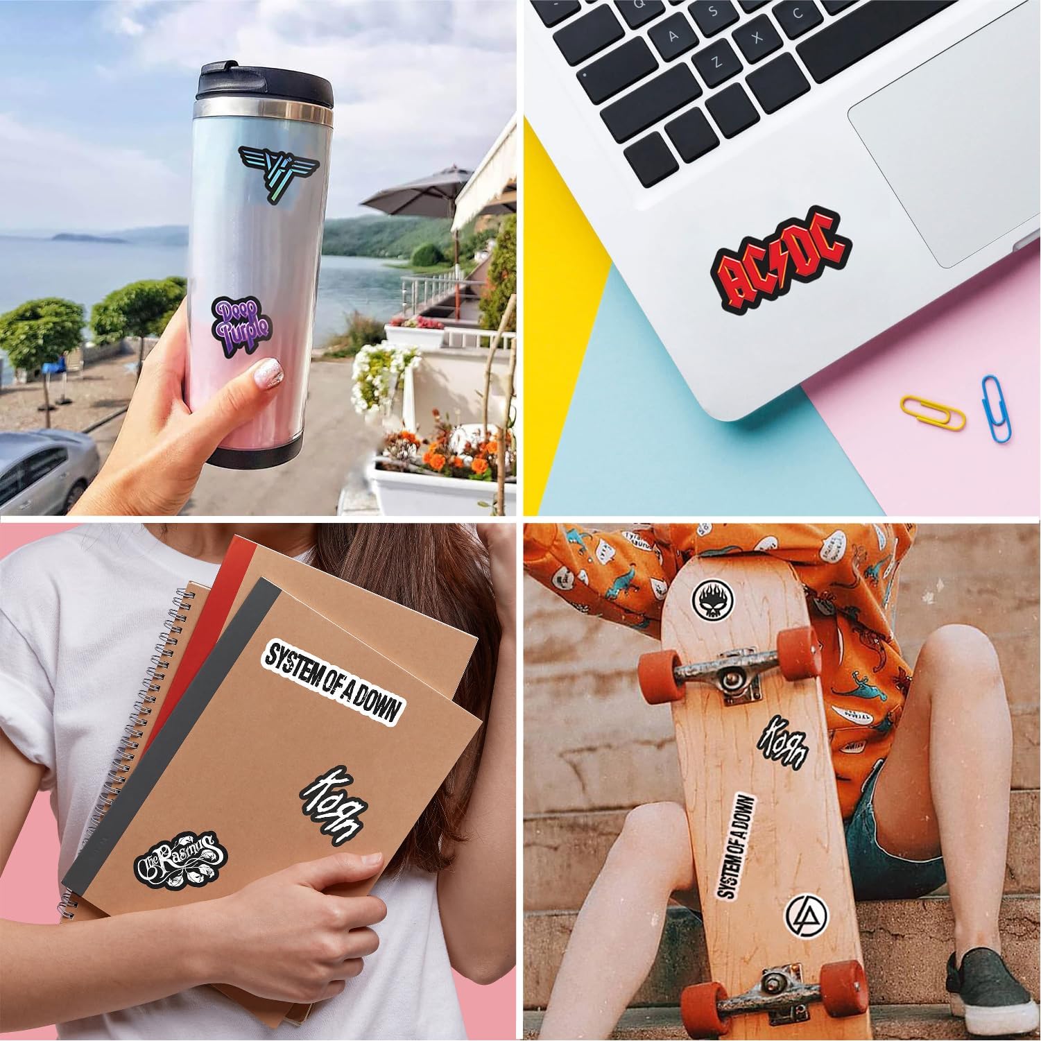 BulbaCraft Legendary Rock Band Stickers notebook decal helps organize with style.