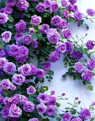 BULBORIUM purple climbing rose seeds pack for spring planting and vertical color
